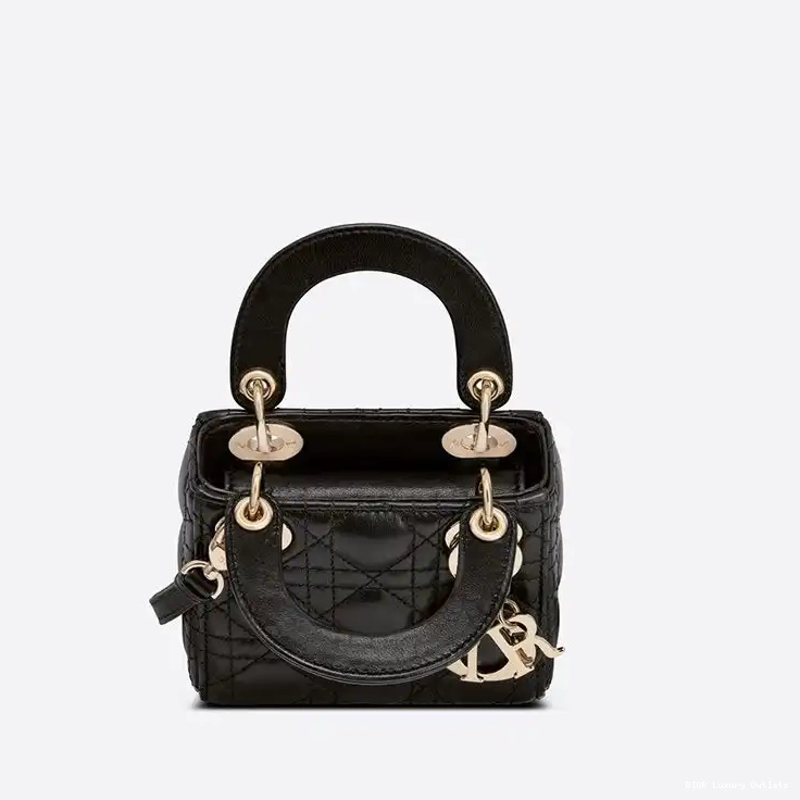 Cheap Lady Cannage Dior Black Bag Micro Lambskin 0506 Luxury